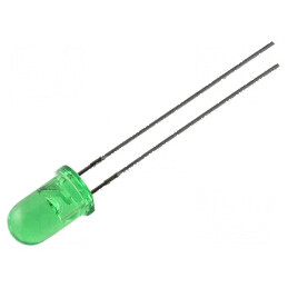 LED 5mm Verde 8-20mcd 60° Convex | Electronic-mag.ro | Componente Electronice