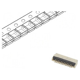 Conector FFC/FPC orizontal 12 PIN ZIF SMT 30V 0,4A -25÷85°C | Electronic-mag.ro | Componente Electronice