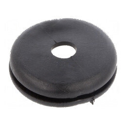 Manșon PVC negru Ø 18,5mm Ø orificiu 6mm -30÷60°C | Electronic-mag.ro | Componente Electronice
