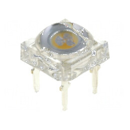 LED Super Flux 7,62x7,62mm Alb Cald 1560-2180mcd 30mA | Electronic-mag.ro | Componente Electronice