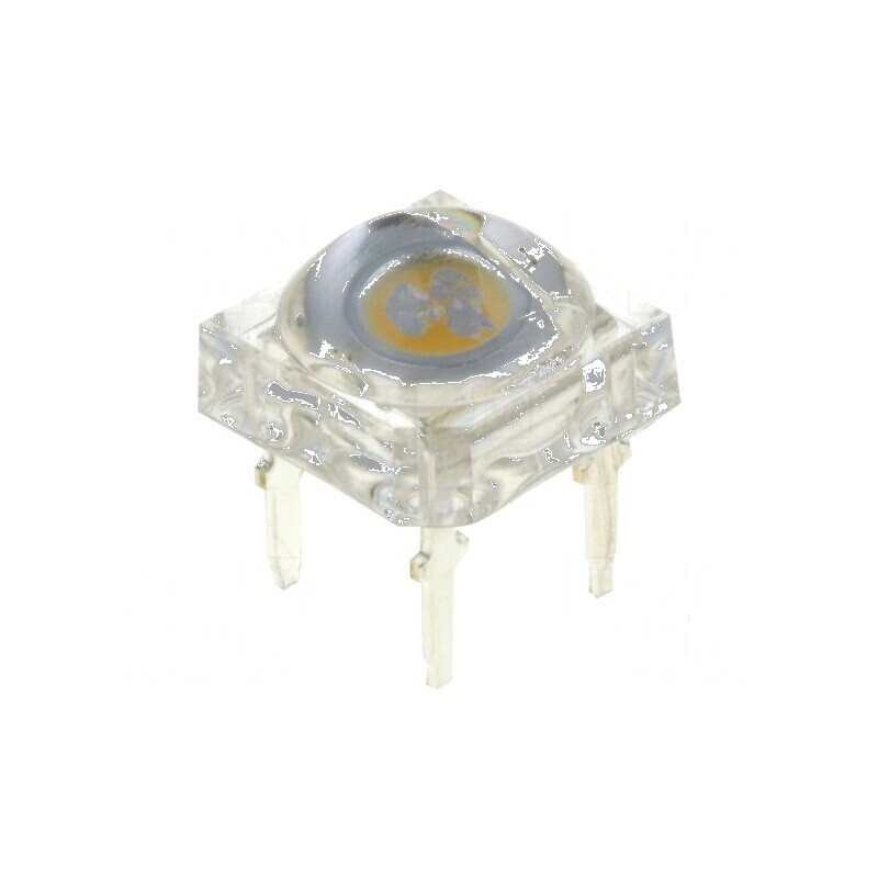 LED Super Flux 7,62x7,62mm Alb Cald 1560-2180mcd 30mA | Electronic-mag.ro | Componente Electronice