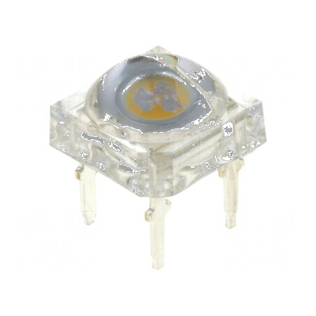 LED Super Flux 7,62x7,62mm Alb Cald 1560-2180mcd 30mA | Electronic-mag.ro | Componente Electronice