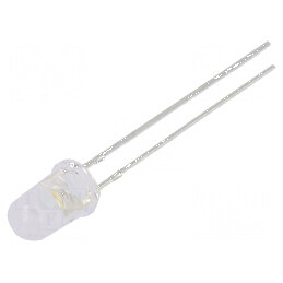 LED 5mm Alb Cald 3000-4200mcd 100° Convex | Electronic-mag.ro | Componente Electronice