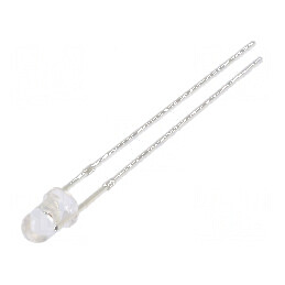 LED 3mm roșie 2180mcd 30° convex | Electronic-mag.ro | Componente Electronice