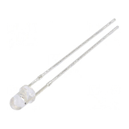 LED 3mm roșie 2180mcd 30° convex | Electronic-mag.ro | Componente Electronice