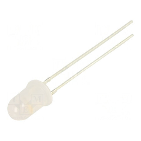 LED 5mm roșu/alb 1120-1560mcd 60° convex | Electronic-mag.ro | Componente Electronice