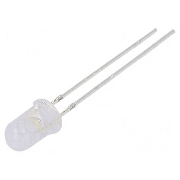 LED 5mm albă 4200-5800mcd 100° convex | Electronic-mag.ro | Componente Electronice