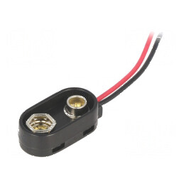 Conector 6F22 cu cablu de 150mm pentru baterii 6F22/6LR61 | Electronic-mag.ro | Componente Electronice