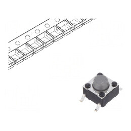 Microîntrerupător TACT SPST-NO 0,05A/12VDC SMT Poz: 2 | Electronic-mag.ro | Componente Electronice