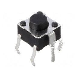 Microîntrerupător TACT SPST-NO 0,05A/12VDC THT | Electronic-mag.ro | Componente Electronice