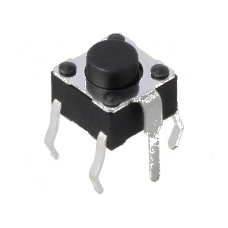 Microîntrerupător TACT SPST-NO 0,05A/12VDC THT | Electronic-mag.ro | Componente Electronice