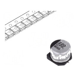 Condensator electrolitic low ESR SMD 220uF 16V 8x6.2mm | Electronic-mag.ro | Componente Electronice