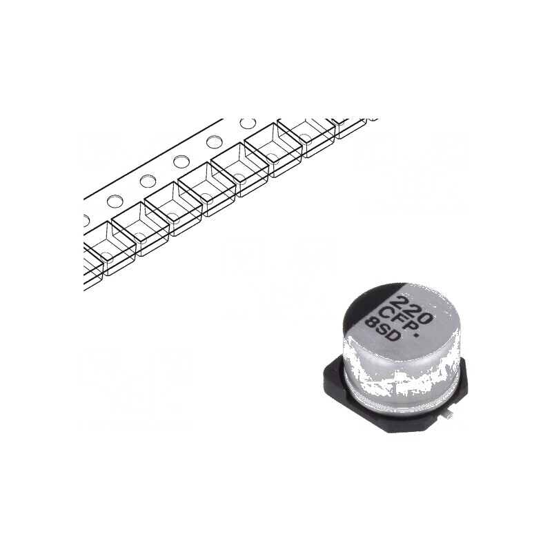 Condensator electrolitic low ESR SMD 220uF 16V 8x6.2mm | Electronic-mag.ro | Componente Electronice Condensator electrolitic low ESR SMD 220uF 16V 8x6.2mm | Electronic-mag.ro | Componente Electronice