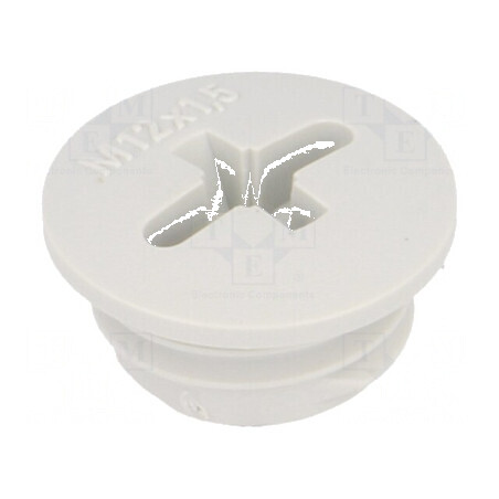Capac de protecție M16 1,5 IP54 poliamidă gri deschis 6mm | Electronic-mag.ro | Componente Electronice
