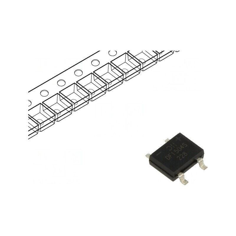 Punte redresoare monofazat Urmax 400V 1.5A 50A DFS | Electronic-mag.ro | Componente Electronice