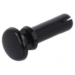 Diblu poliamidă 12mm, diametru orificiu montaj 4,1mm, negru | Electronic-mag.ro | Componente Electronice
