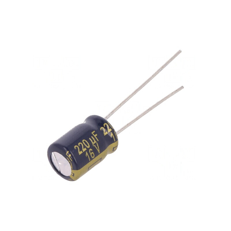 Condensator electrolitic low ESR THT 220uF 16V 8x11,5mm | Electronic-mag.ro | Componente Electronice