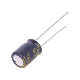 Condensator electrolitic low ESR 47uF 63VDC THT Ø8x11,5mm | Electronic-mag.ro | Componente Electronice