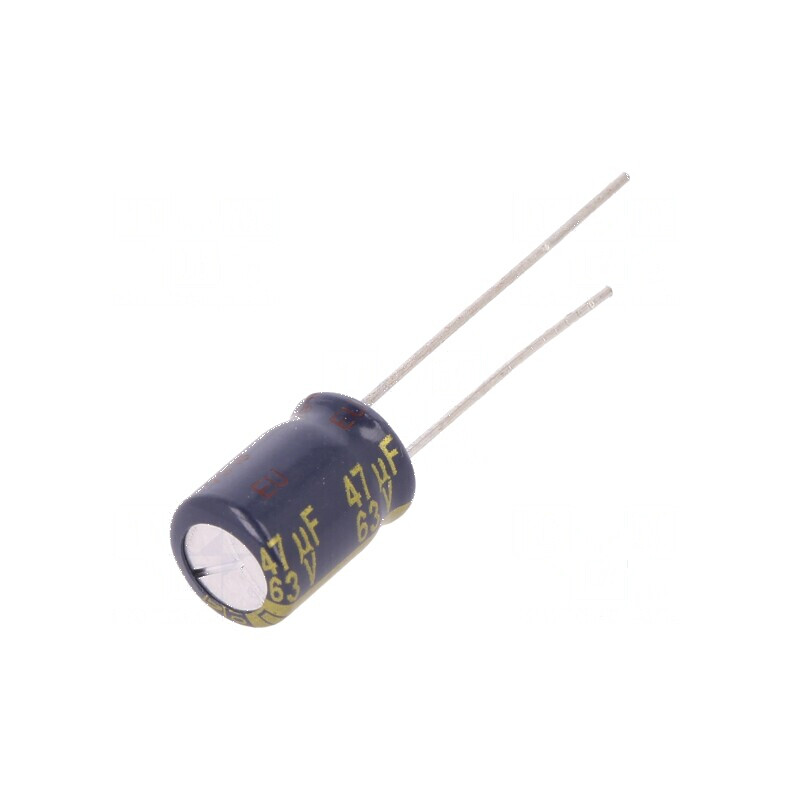 Condensator electrolitic low ESR 47uF 63VDC THT Ø8x11,5mm | Electronic-mag.ro | Componente Electronice Condensator electrolitic low ESR 47uF 63VDC THT Ø8x11,5mm | Electronic-mag.ro | Componente Electronice
