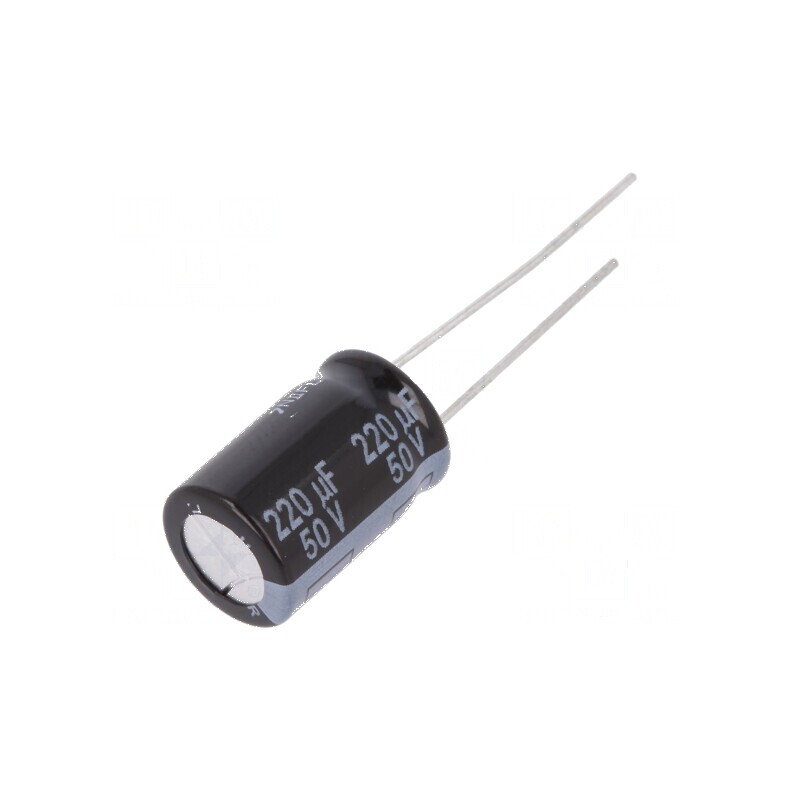 Condensator electrolitic low ESR THT 220uF 50VDC 10x16mm | Electronic-mag.ro | Componente Electronice Condensator electrolitic low ESR THT 220uF 50VDC 10x16mm | Electronic-mag.ro | Componente Electronice