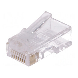 Conector RJ45 8 Contacte Bronz-Fosfor Aurit UL94V-2 | Electronic-mag.ro | Componente Electronice