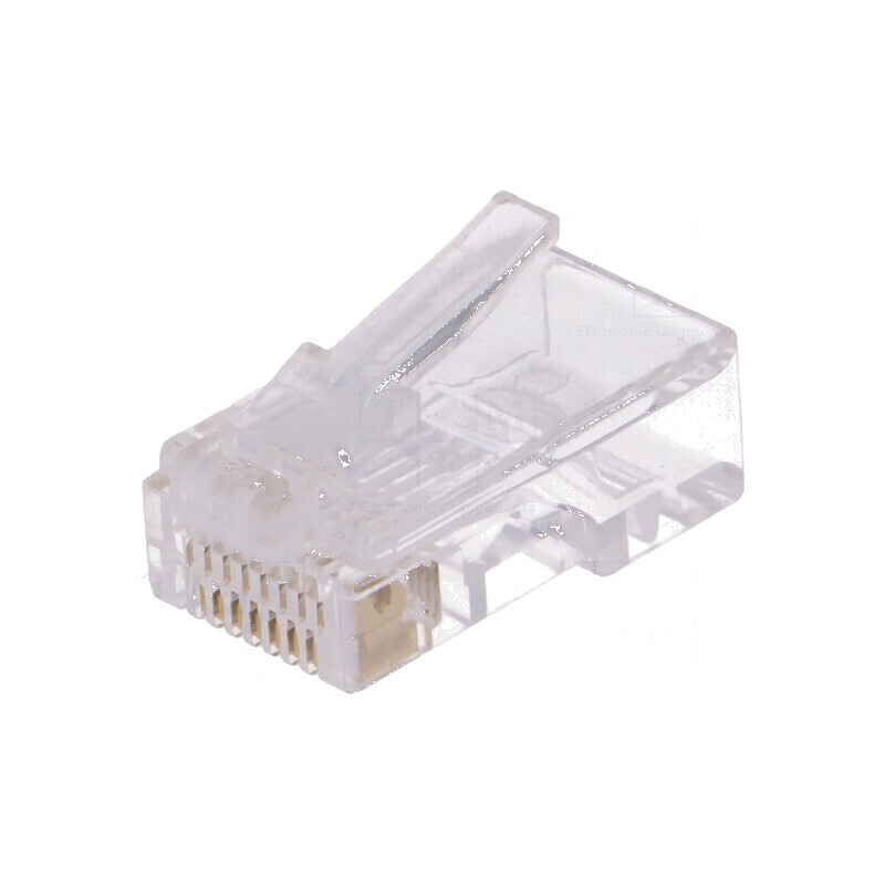Conector RJ45 8 Contacte Bronz-Fosfor Aurit UL94V-2 | Electronic-mag.ro | Componente Electronice Conector RJ45 8 Contacte Bronz-Fosfor Aurit UL94V-2 | Electronic-mag.ro | Componente Electronice