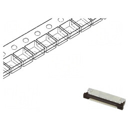 Conector FFC/FPC orizontal 12 PIN ZIF SMT 50V 0,4A -25÷85°C | Electronic-mag.ro | Componente Electronice