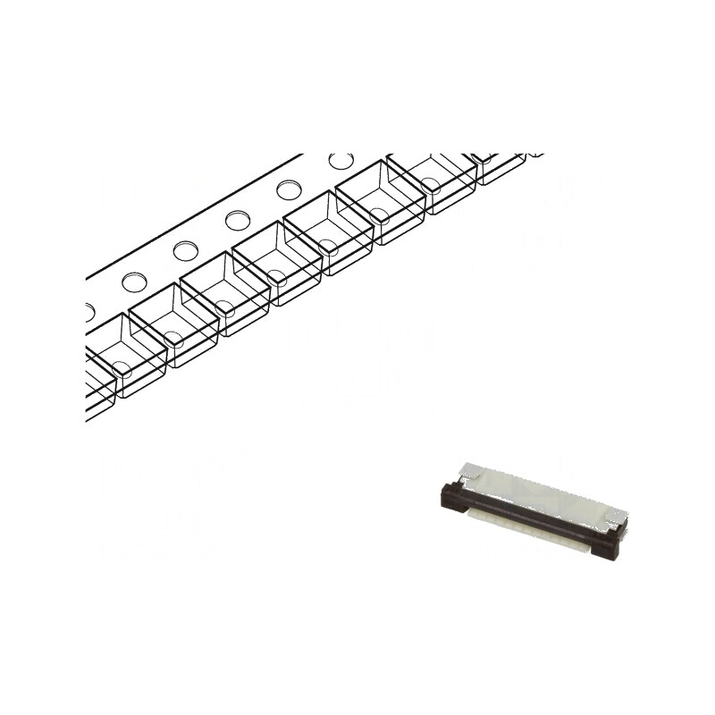 Conector FFC/FPC orizontal 12 PIN ZIF SMT 50V 0,4A -25÷85°C | Electronic-mag.ro | Componente Electronice Conector FFC/FPC orizontal 12 PIN ZIF SMT 50V 0,4A -25÷85°C | Electronic-mag.ro | Componente Electronice