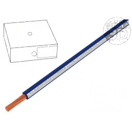 Cablu H05V-K litat 0,75mm2 PVC albastru închis-alb 100m | Electronic-mag.ro | Componente Electronice