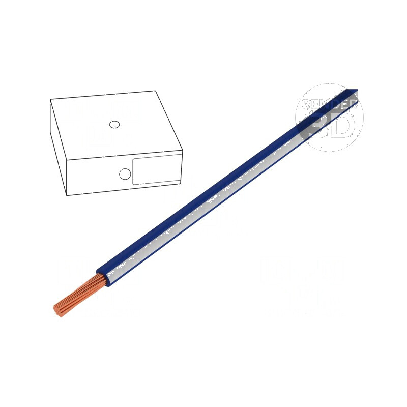 Cablu H05V-K litat 0,75mm2 PVC albastru închis-alb 100m | Electronic-mag.ro | Componente Electronice
