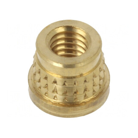 Adaos filetat alamă M3,5 4,1mm pentru plastic - BN 37901 | Electronic-mag.ro | Componente Electronice