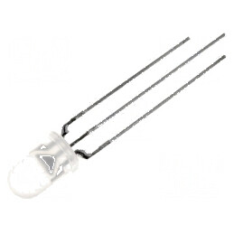 LED 5mm roșie/verde 60° convex nr. term: 3 | Electronic-mag.ro | Componente Electronice
