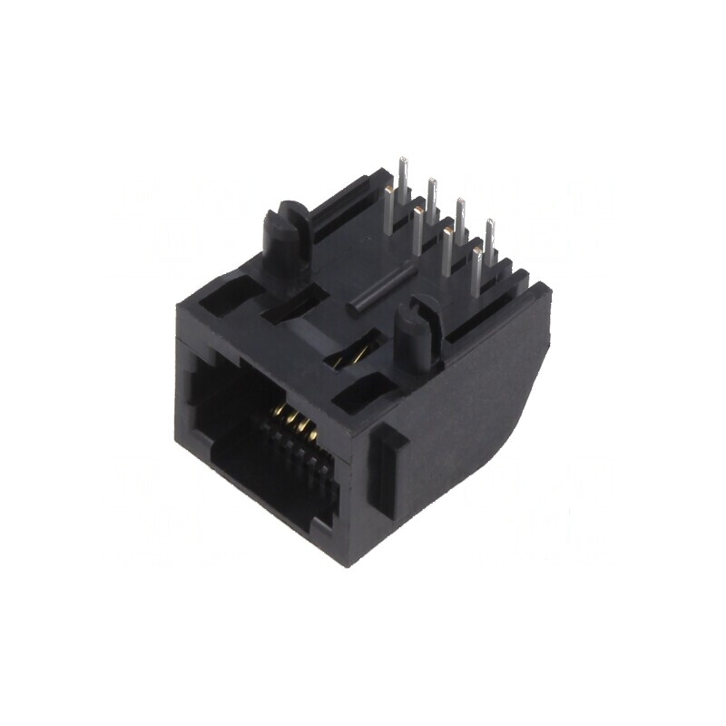Conector RJ45 soclu 8p8c THT unghi 90° | Electronic-mag.ro | Componente Electronice