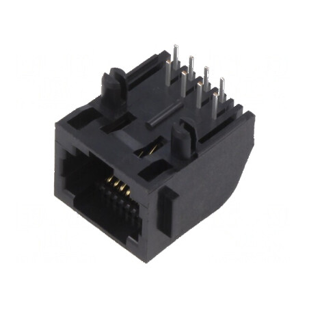 Conector RJ45 soclu 8p8c THT unghi 90° | Electronic-mag.ro | Componente Electronice