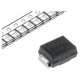 Diodă redresoare SMD 600V 2A 75ns SMB 1,45V | Electronic-mag.ro | Componente Electronice