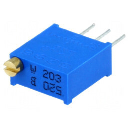 Potențiometru 20kΩ 500mW THT Multitură ±10% | Electronic-mag.ro | Componente Electronice