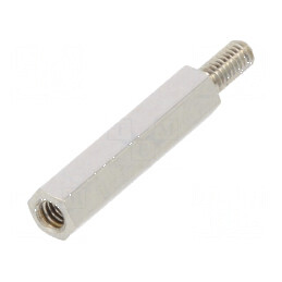Piuliță distanțieră filetată 18mm M2.5 hexagonală | Electronic-mag.ro | Componente Electronice