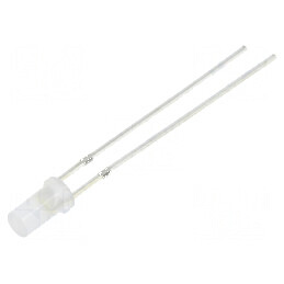 LED 3mm Alb Cald 750-1120mcd 140° Plat 102mW | Electronic-mag.ro | Componente Electronice