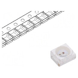 LED SMD 3528 roșie 68-100mcd 3,5x2,8x1,7mm 120° 225mW | Electronic-mag.ro | Componente Electronice
