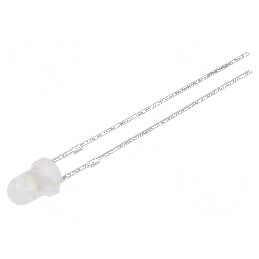 LED 3mm Alb Rece Convex 1120-1560mcd 30° | Electronic-mag.ro | Componente Electronice