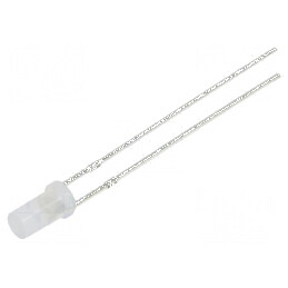 LED 3mm alb rece 750-1120mcd 140° plat 102mW | Electronic-mag.ro | Componente Electronice