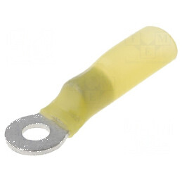 Vârf inelar M4 Ø 4,3mm pentru cablu galben 150°C 4-6mm² | Electronic-mag.ro | Componente Electronice