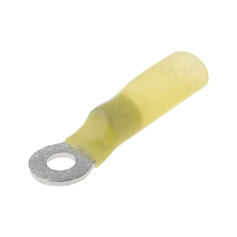 Vârf inelar M4 Ø 4,3mm pentru cablu galben 150°C 4-6mm² | Electronic-mag.ro | Componente Electronice