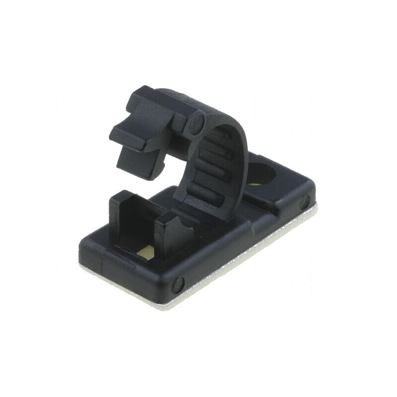 Mâner autoadeziv 7,5mm poliamidă neagră UL94V-2 | Electronic-mag.ro | Componente Electronice