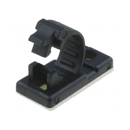 Mâner autoadeziv 7,5mm poliamidă neagră UL94V-2 | Electronic-mag.ro | Componente Electronice