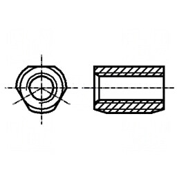 Adaos filetat din alamă M3 BN 1205 pentru plastic | Electronic-mag.ro | Componente Electronice
