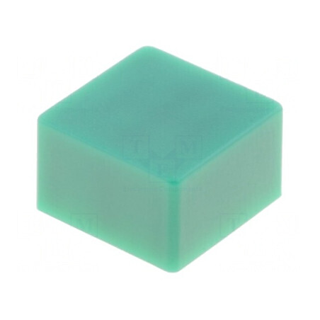 Tastă cu împingere 5,5mm pătrată verde 9x9mm 25÷70°C | Electronic-mag.ro | Componente Electronice