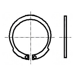 Inel de blocare oțel elastic Diametru 32mm Øext 34,4mm BN 830 | Electronic-mag.ro | Componente Electronice