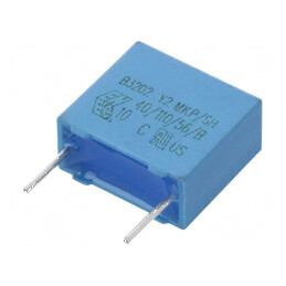 Condensator polipropilenă Y2 10nF 13x12x6mm THT ±20% 10mm | Electronic-mag.ro | Componente Electronice