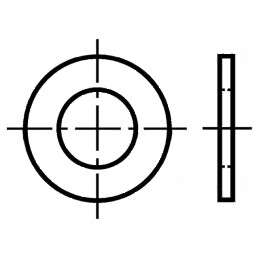 Şaibă rotundă M7 D14mm h1,6mm preşpan BN 1077 | Electronic-mag.ro | Componente Electronice